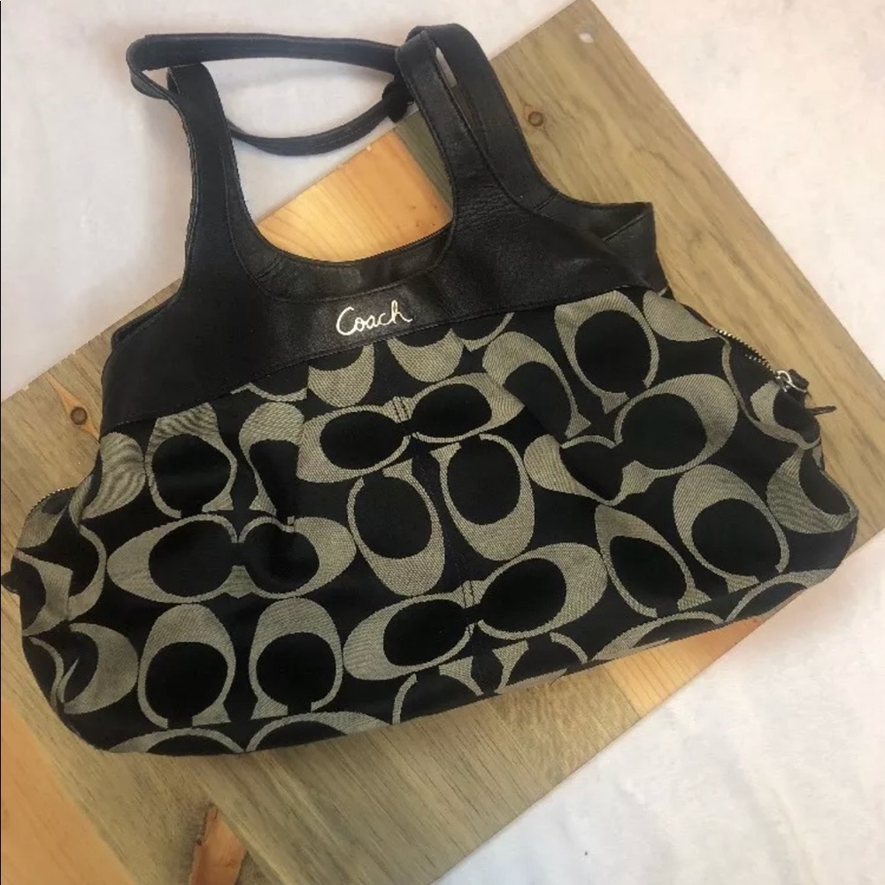 Coach Signature Black Tam Bag Tote